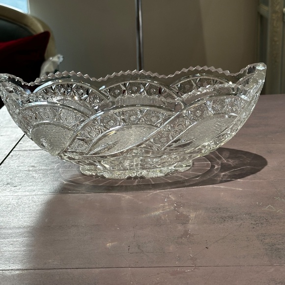 Vintage European large crystal vase from early 60's